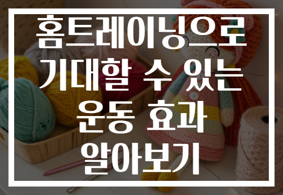 홈트레이닝으로 기대할 수 있는 운동 효과 알아보기