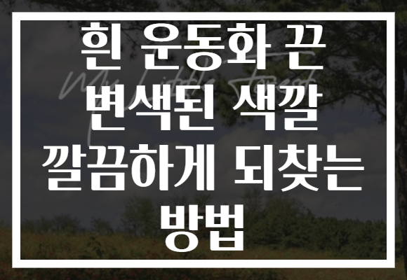 흰 운동화 끈 변색된 색깔 깔끔하게 되찾는 방법