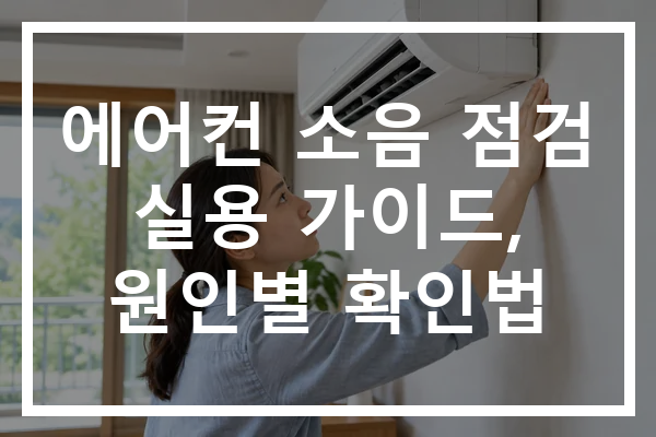 에어컨 소음 점검 실용 가이드, 원인별 확인법