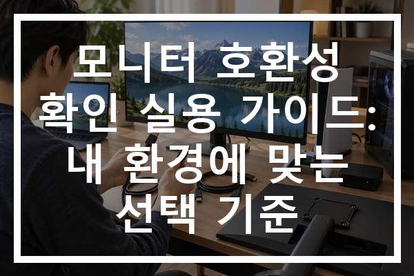 모니터 호환성 확인 실용 가이드: 내 환경에 맞는 선택 기준