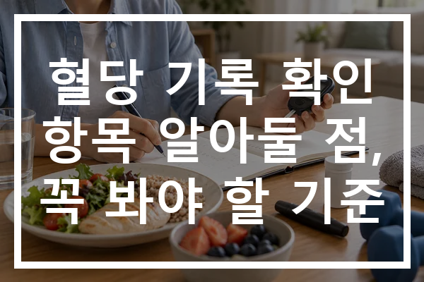 혈당 기록 확인 항목 알아둘 점, 꼭 봐야 할 기준