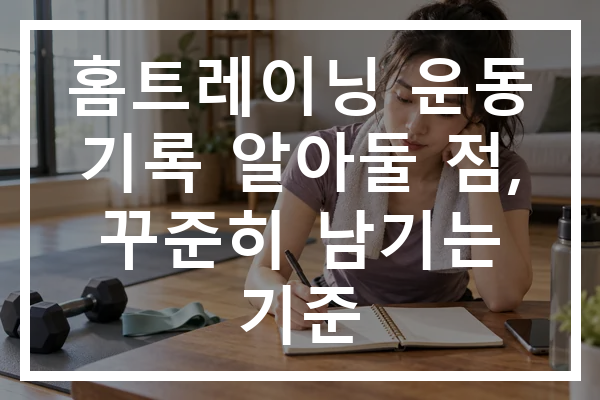 홈트레이닝 운동 기록 알아둘 점, 꾸준히 남기는 기준