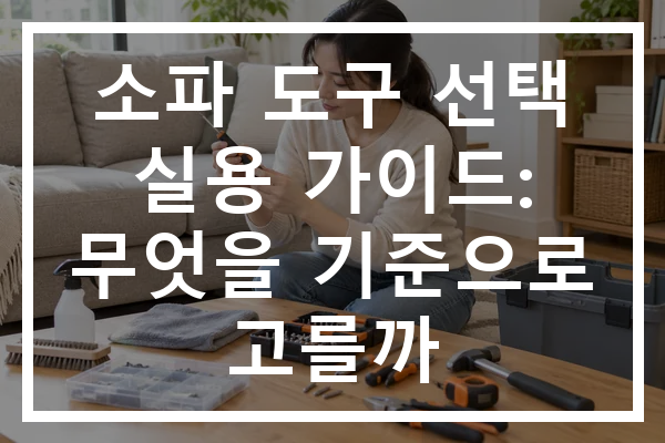 소파 도구 선택 실용 가이드: 무엇을 기준으로 고를까