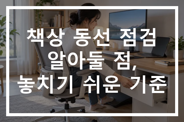 책상 동선 점검 알아둘 점, 놓치기 쉬운 기준
