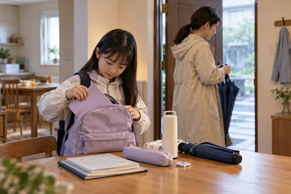 아침에는 왜 여유 시간을 따로 남겨 두어야 하나요? 관련 AI 생성 예시 이미지