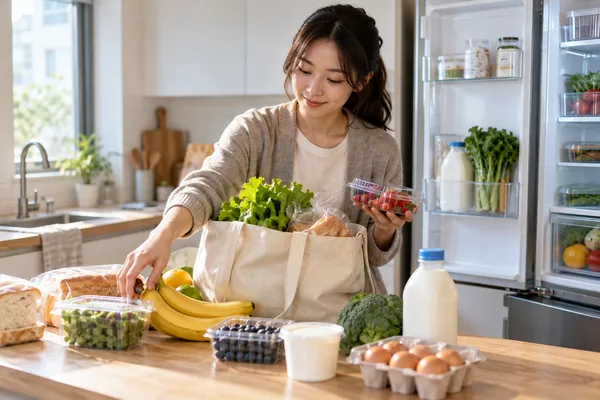 아침 식사 장보기 알아둘 점부터 먼저 정리해 보세요 관련 AI 생성 예시 이미지