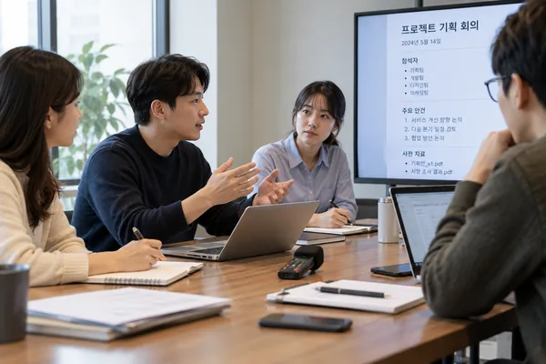 녹음 파일과 텍스트 자료는 어떻게 맞춰야 할까요? 관련 AI 생성 예시 이미지