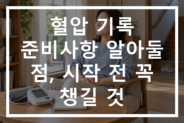 혈압 기록 준비사항 알아둘 점, 시작 전 꼭 챙길 것