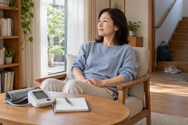 혈압 기록 준비사항 알아둘 점, 먼저 어떤 상태로 재야 하나요? 관련 AI 생성 예시 이미지