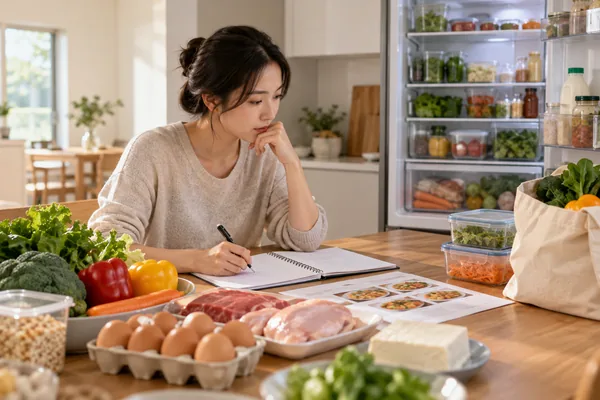 장보기 전에 예산과 인원을 함께 맞추는 방법 관련 AI 생성 예시 이미지