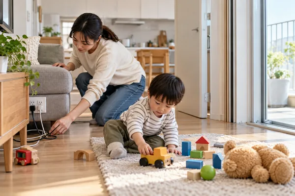 아이 생활 공간 안전 점검에서 먼저 봐야 할 기준 관련 AI 생성 예시 이미지