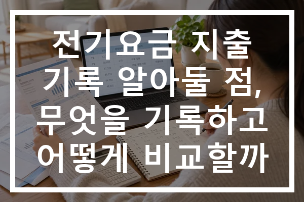 전기요금 지출 기록 알아둘 점, 무엇을 기록하고 어떻게 비교할까