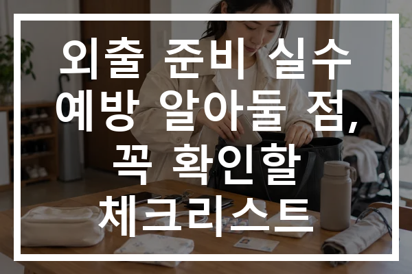 외출 준비 실수 예방 알아둘 점, 꼭 확인할 체크리스트