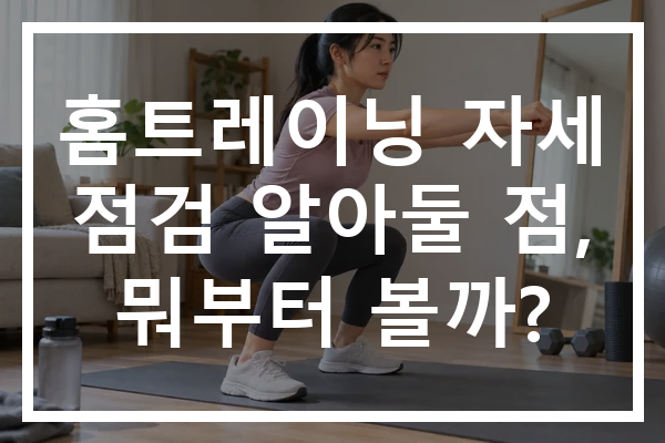 홈트레이닝 자세 점검 알아둘 점, 뭐부터 볼까?