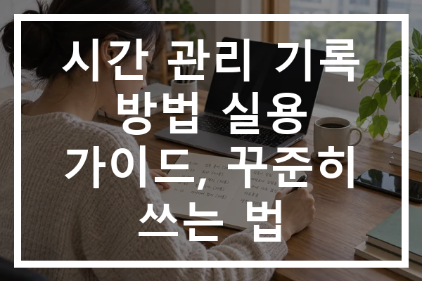 시간 관리 기록 방법 실용 가이드, 꾸준히 쓰는 법