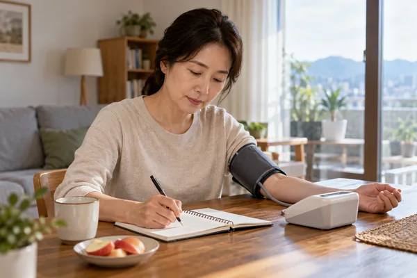 혈압 기록은 왜 필요한가요? 관련 AI 생성 예시 이미지