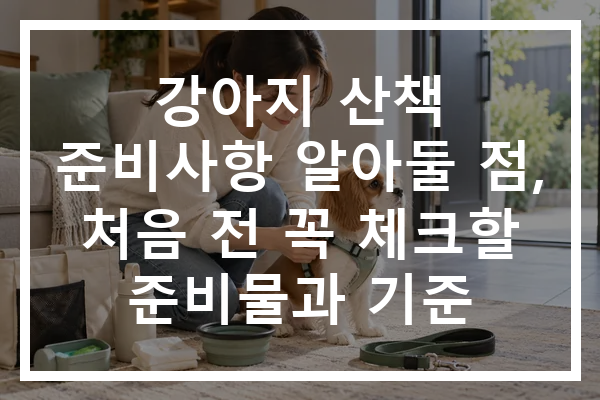 강아지 산책 준비사항 알아둘 점, 처음 전 꼭 체크할 준비물과 기준