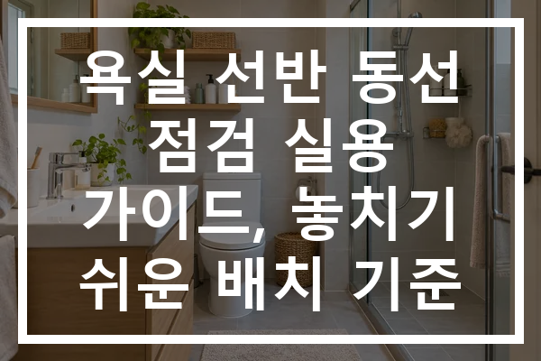 욕실 선반 동선 점검 실용 가이드, 놓치기 쉬운 배치 기준