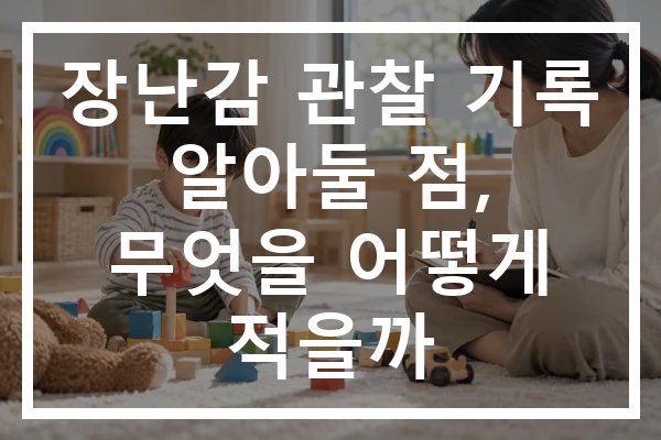 장난감 관찰 기록 알아둘 점, 무엇을 어떻게 적을까