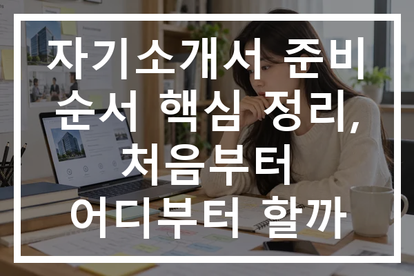 자기소개서 준비 순서 핵심 정리, 처음부터 어디부터 할까