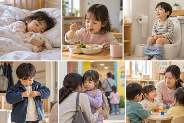 등원 준비 연령별 고려사항 알아둘 점: 먼저 봐야 할 기준 관련 AI 생성 예시 이미지