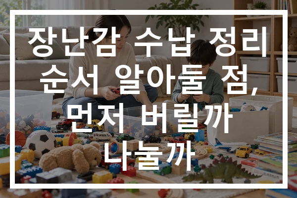 장난감 수납 정리 순서 알아둘 점, 먼저 버릴까 나눌까
