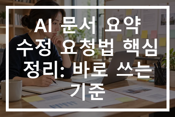 AI 문서 요약 수정 요청법 핵심 정리: 바로 쓰는 기준