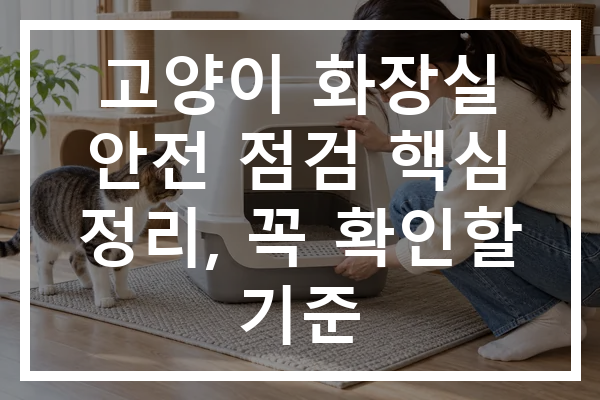 고양이 화장실 안전 점검 핵심 정리, 꼭 확인할 기준