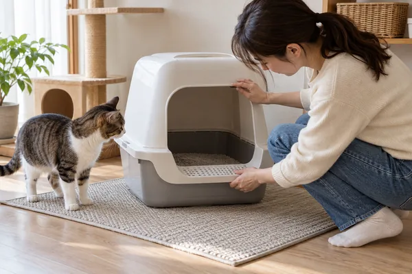 고양이 화장실 안전 점검 핵심 정리: 먼저 무엇을 봐야 하나요 관련 AI 생성 예시 이미지