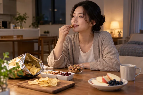 먹는 시간과 양을 어떻게 조절하면 좋을까요 관련 AI 생성 예시 이미지
