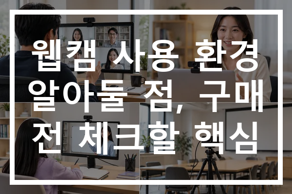 웹캠 사용 환경 알아둘 점, 구매 전 체크할 핵심