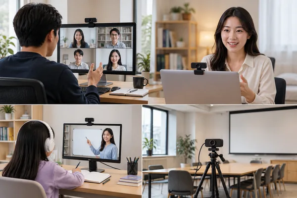 웹캠 사용 환경 알아둘 점은 무엇을 먼저 봐야 할까요? 관련 AI 생성 예시 이미지