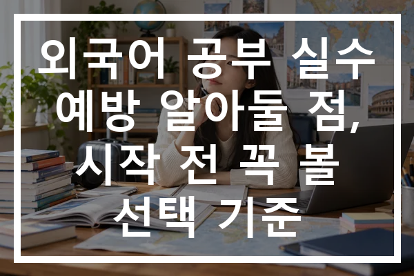 외국어 공부 실수 예방 알아둘 점, 시작 전 꼭 볼 선택 기준