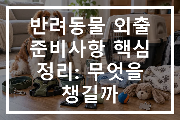 반려동물 외출 준비사항 핵심 정리: 무엇을 챙길까