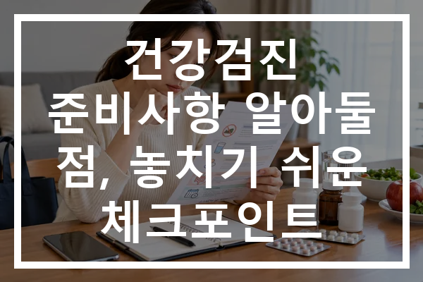 건강검진 준비사항 알아둘 점, 놓치기 쉬운 체크포인트