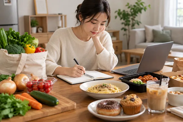식비를 나눠 기록하면 어떤 점이 편해지나요? 관련 AI 생성 예시 이미지
