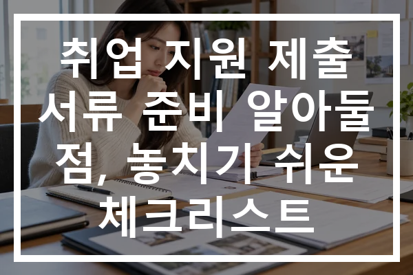 취업 지원 제출 서류 준비 알아둘 점, 놓치기 쉬운 체크리스트