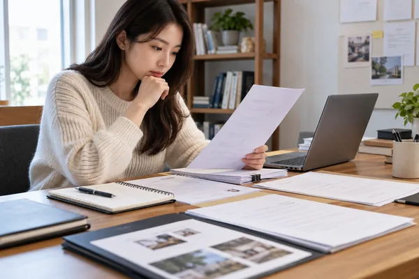 취업 지원 제출 서류 준비 알아둘 점, 먼저 확인할 기준 관련 AI 생성 예시 이미지
