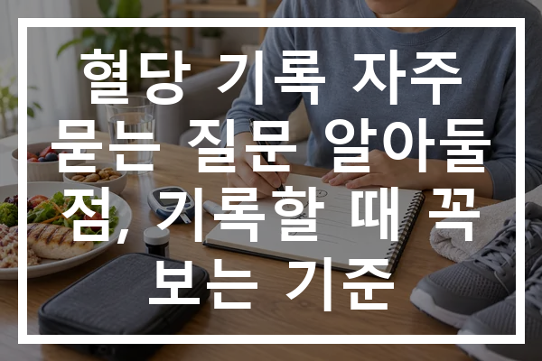 혈당 기록 자주 묻는 질문 알아둘 점, 기록할 때 꼭 보는 기준