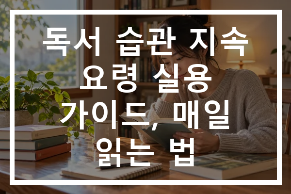 독서 습관 지속 요령 실용 가이드, 매일 읽는 법