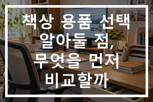 책상 용품 선택 알아둘 점, 무엇을 먼저 비교할까