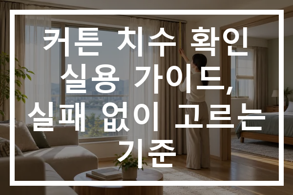 커튼 치수 확인 실용 가이드, 실패 없이 고르는 기준