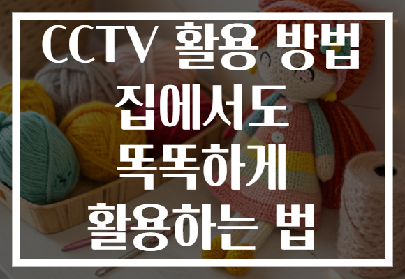 CCTV 활용 방법 집에서도 똑똑하게 활용하는 법