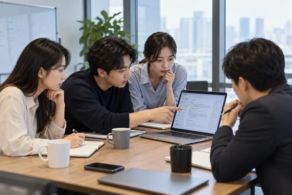 AI 회의록 결과 검토 실용 가이드: 먼저 무엇이 맞는지 보셔야 합니다 관련 AI 생성 예시 이미지