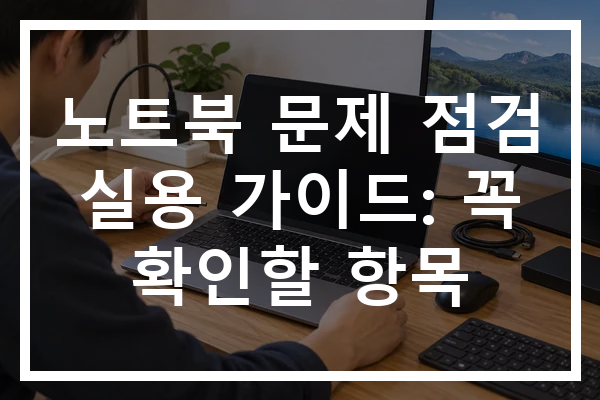 노트북 문제 점검 실용 가이드: 꼭 확인할 항목