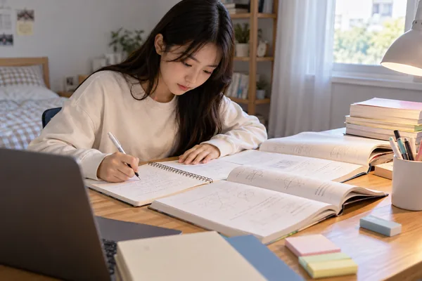 공부 단계에 따라 시간 배분을 바꾸는 방법 관련 AI 생성 예시 이미지