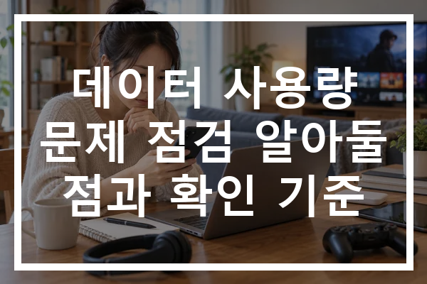 데이터 사용량 문제 점검 알아둘 점과 확인 기준