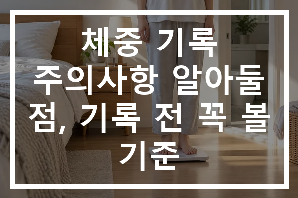 체중 기록 주의사항 알아둘 점, 기록 전 꼭 볼 기준