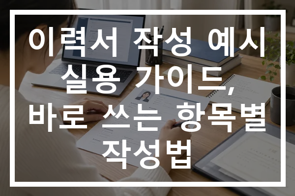 이력서 작성 예시 실용 가이드, 바로 쓰는 항목별 작성법