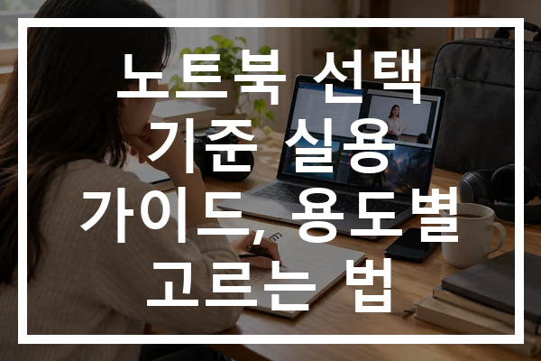 노트북 선택 기준 실용 가이드, 용도별 고르는 법